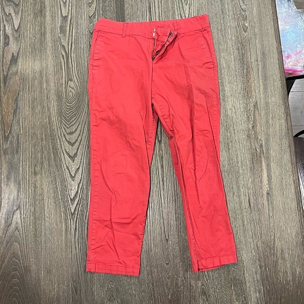 KUT from the Kloth Womens Pants Flat Front Straight Leg Stretch Red Size 8